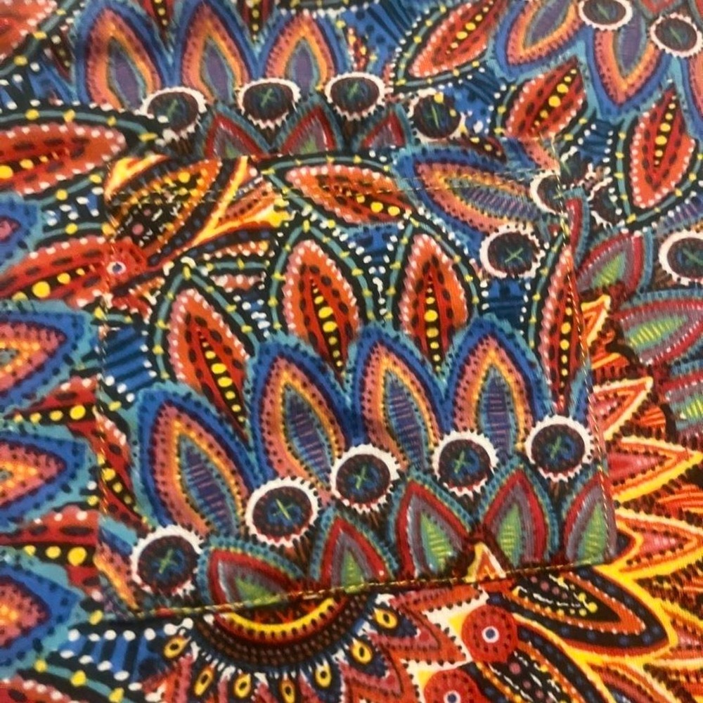 Multi-colored boho hippie psychedelic top - Picture 5 of 5